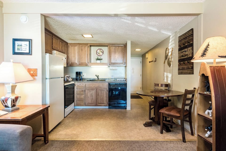 Cook easy meals in a fully equipped, homey kitchen.