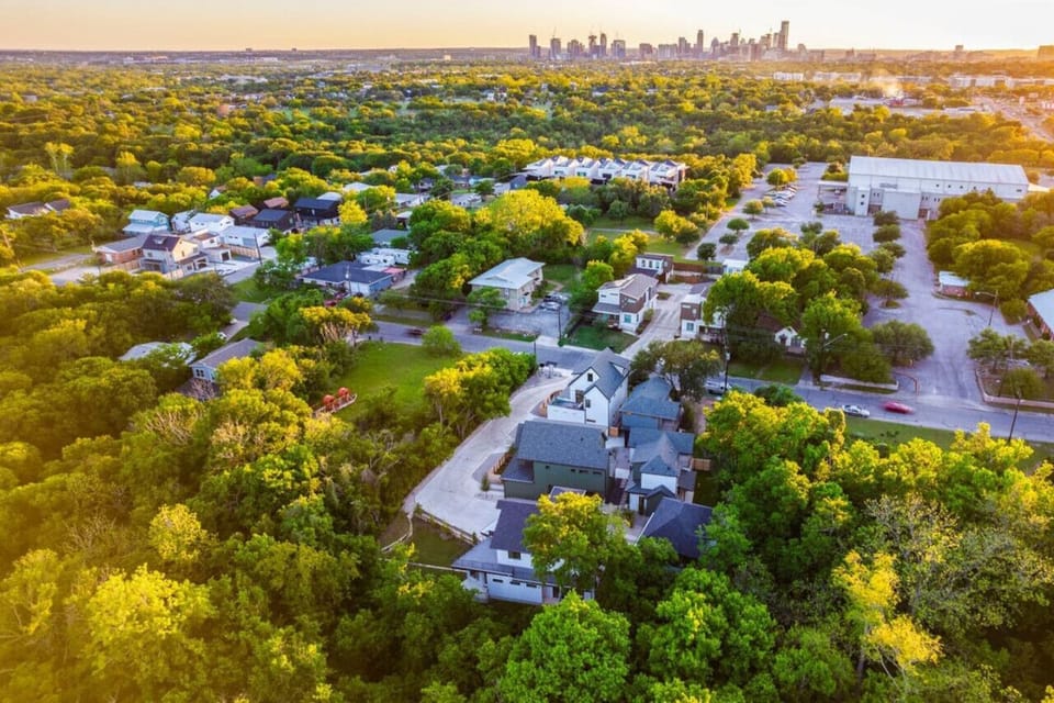 Stunning aerial view showcasing the property’s layout and surrounding landscape.