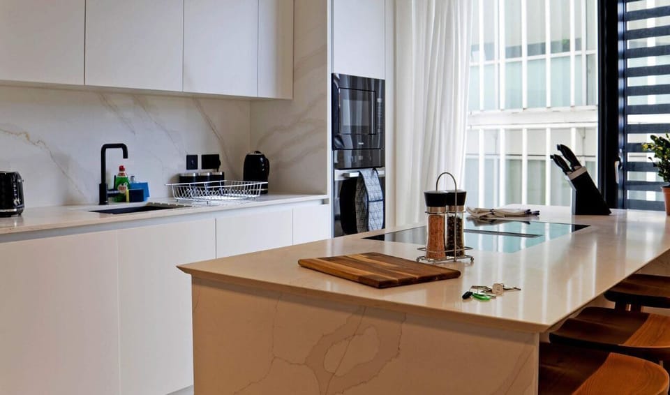 Bright kitchen with modern appliances and plenty of counter space