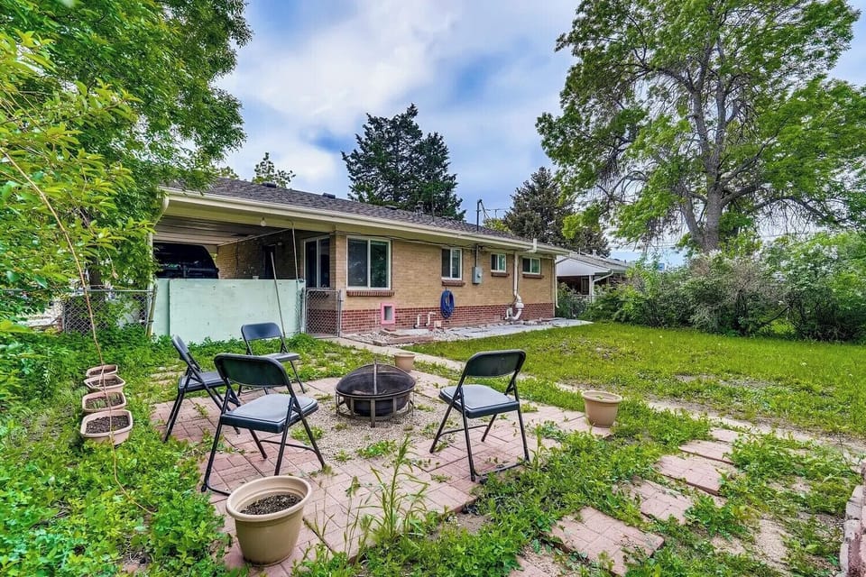Fully fenced backyard