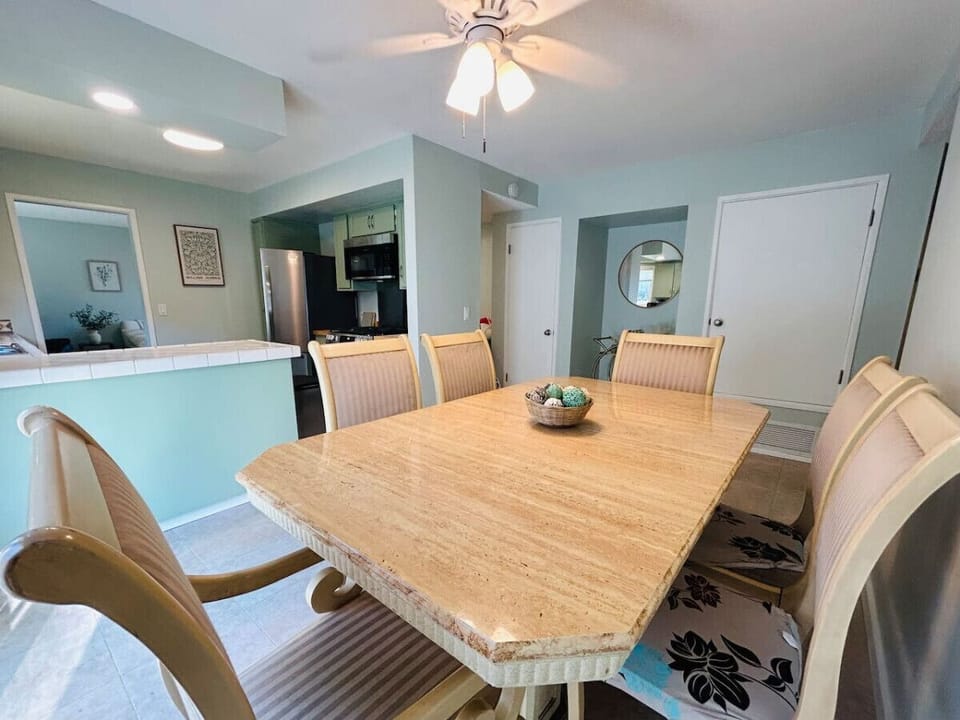 View from dining area