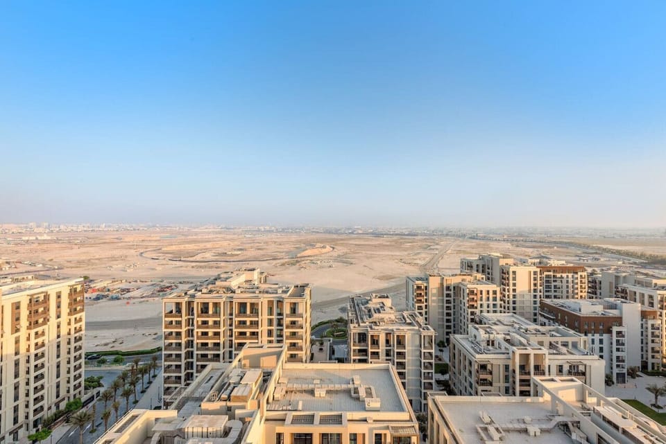 Skyline View: Unwind with breathtaking vistas of the Dubai desert and cityscape at your doorstep!