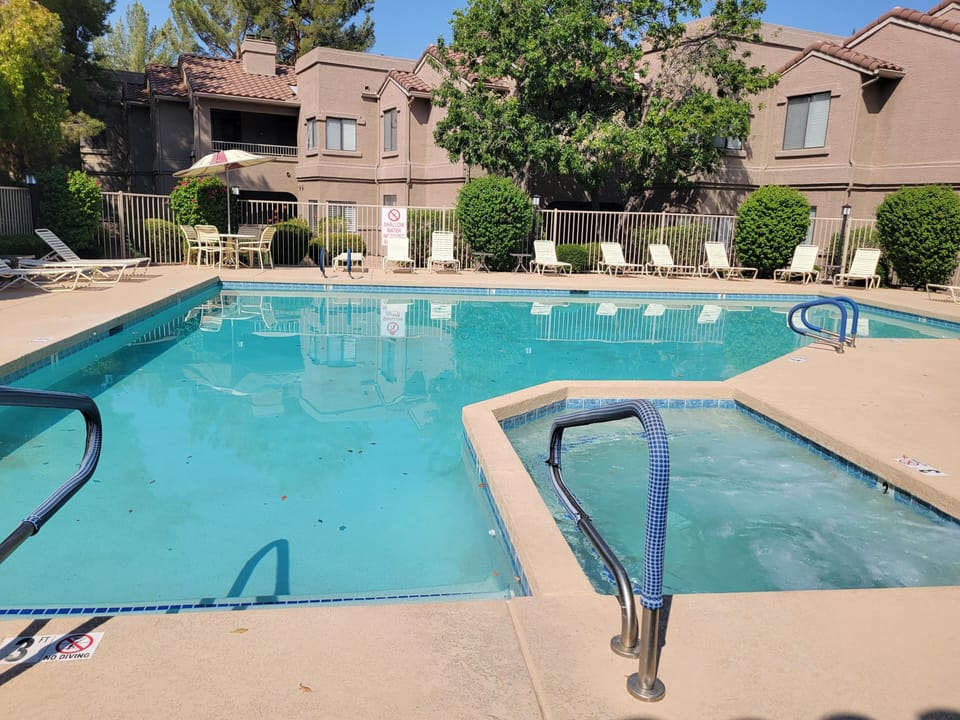 Heated pool and hot tub nearby unit