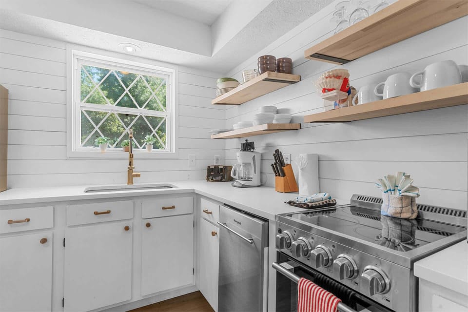 The kitchen is fully updated & well equipped for your visit