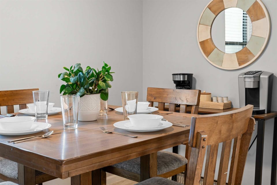 Dining table with seating for 4