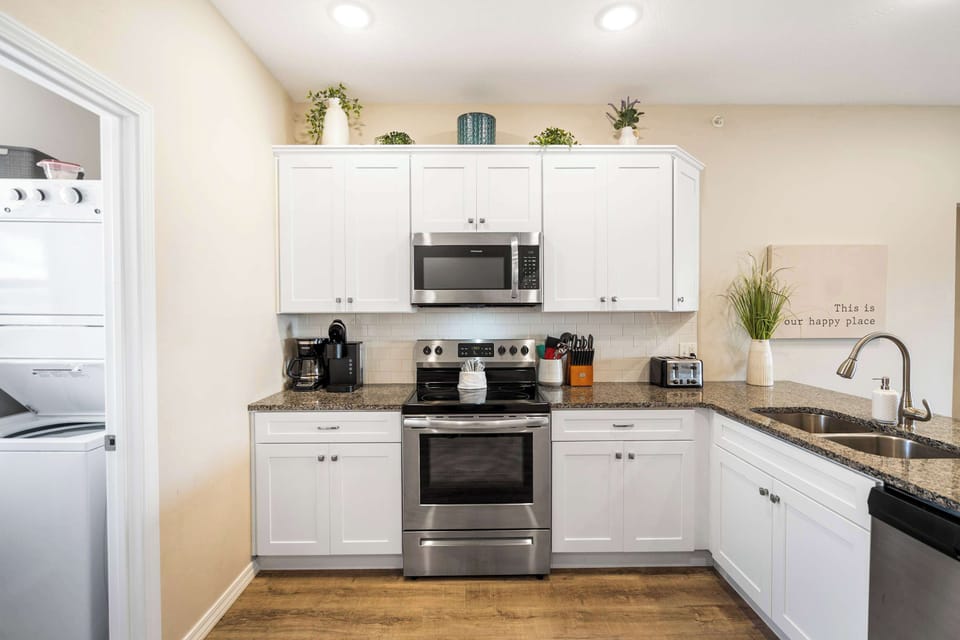 Kitchen is full with all the basics