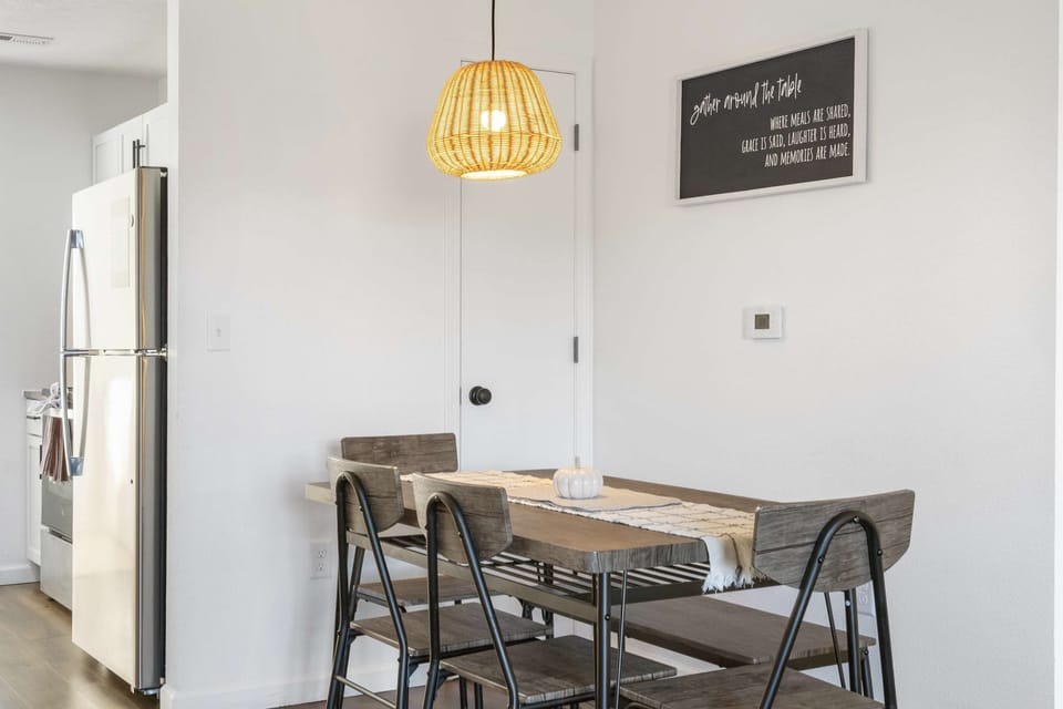 Dining table with seating for 6