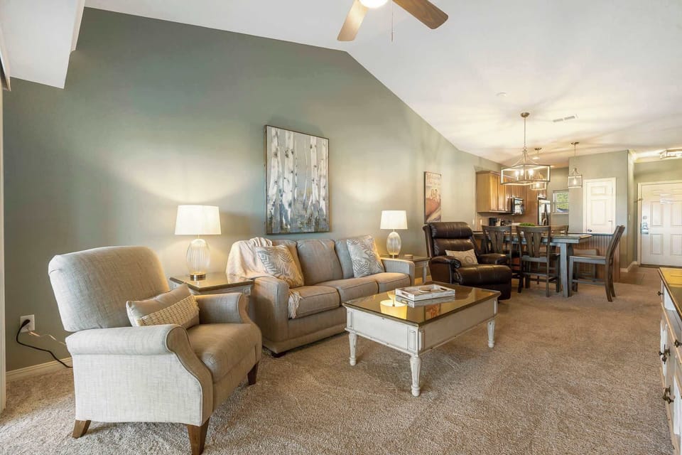 Ample seating for family and friends in the living area