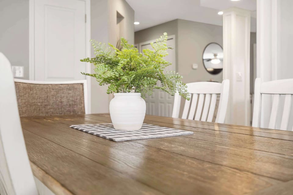 Dining table with seating for 6