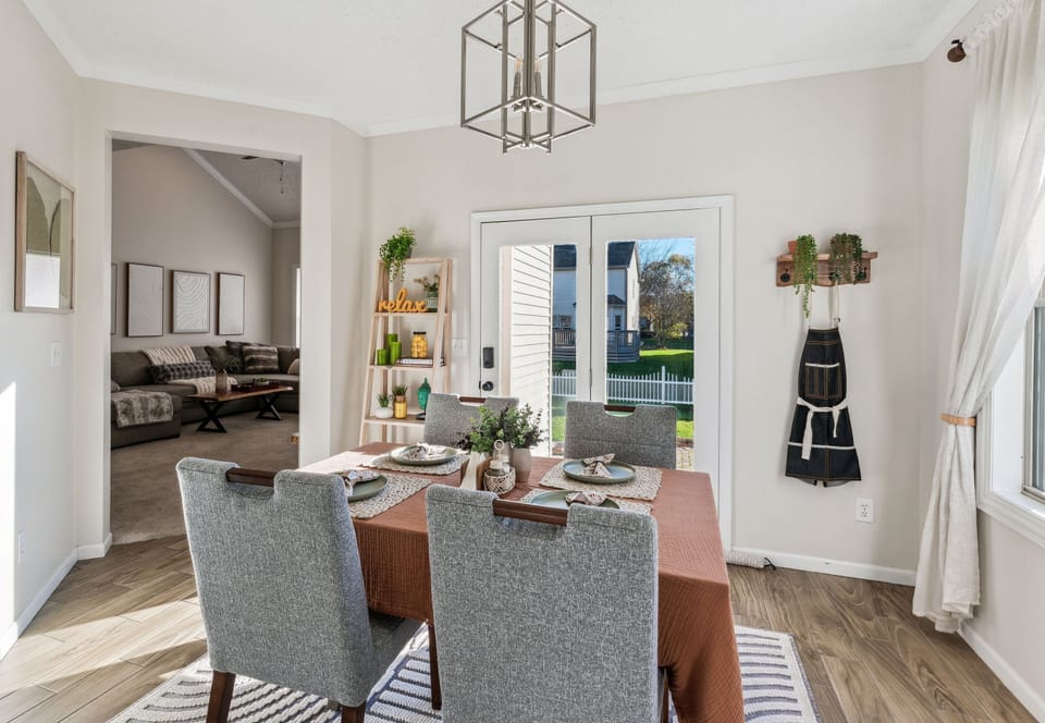 Casual Dining Area into Living Room View