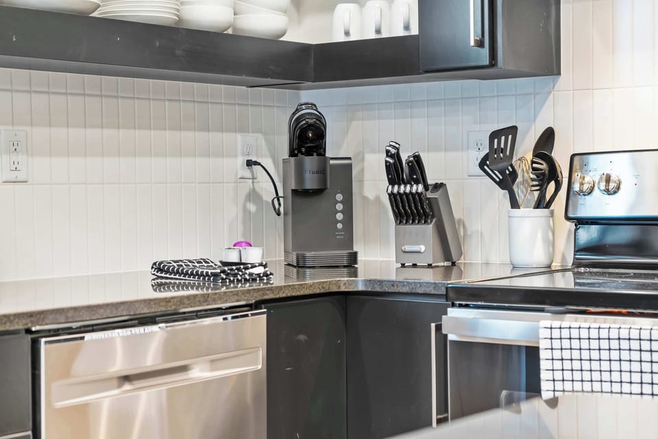 The stylish, spacious kitchen provides ample room and every home comfort