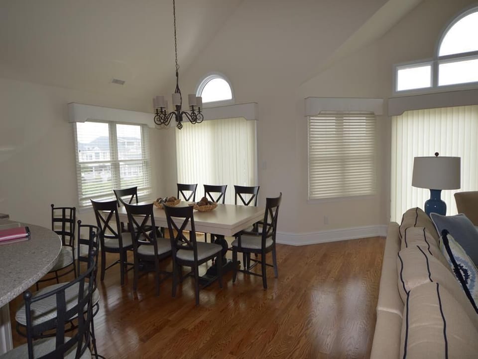 Counter stools and dining table