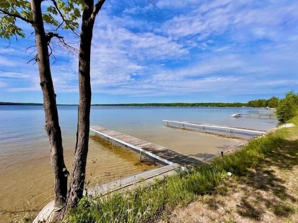 EXTERIOR:  The private dock for Vivian's Cabin is the dock on the right in the photo.  (The other dock is for Forrest's Cabin,  which is also available for rent.)