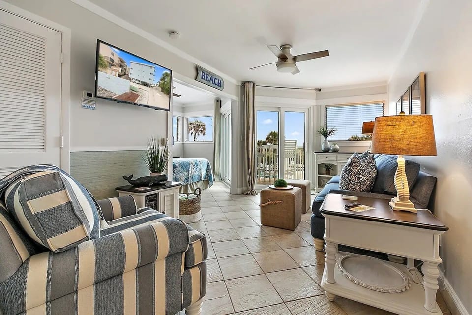 Living room with ocean view