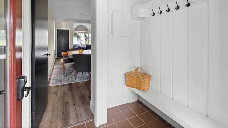 Entry with plenty of room for coats, boots, and skis.