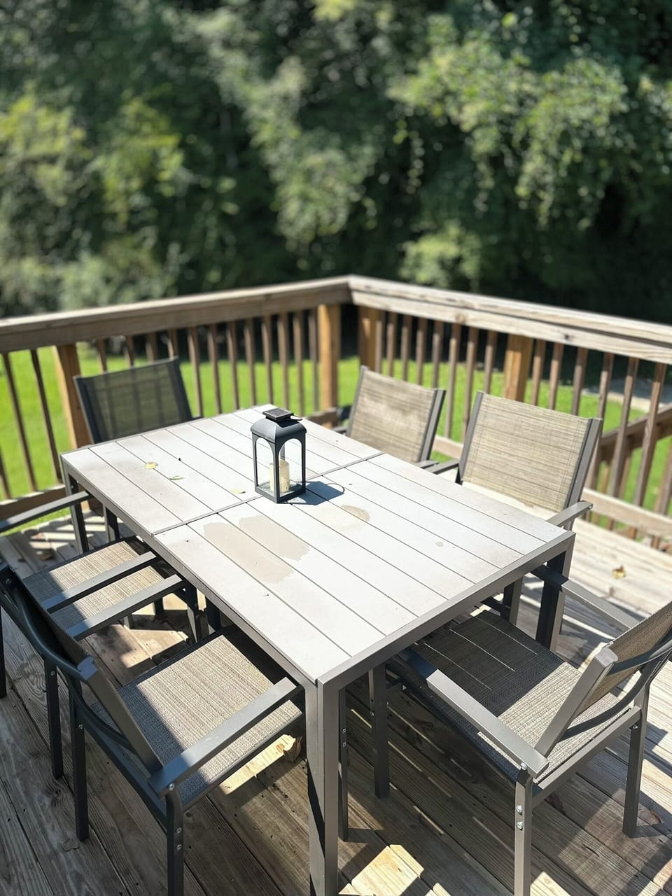 This deck is designed for enjoyment, family meals, or simply relaxing together.