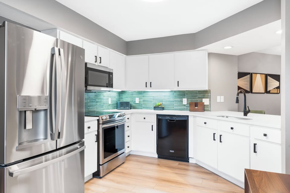 Craft your favorite dishes in the well-equipped kitchen