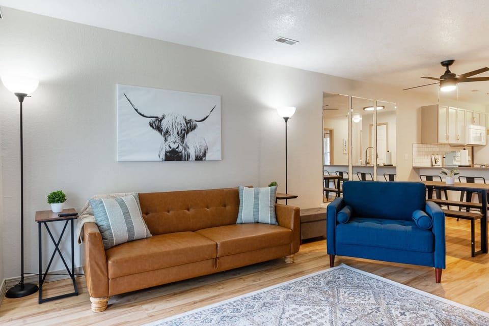 Open living space with Smart TV