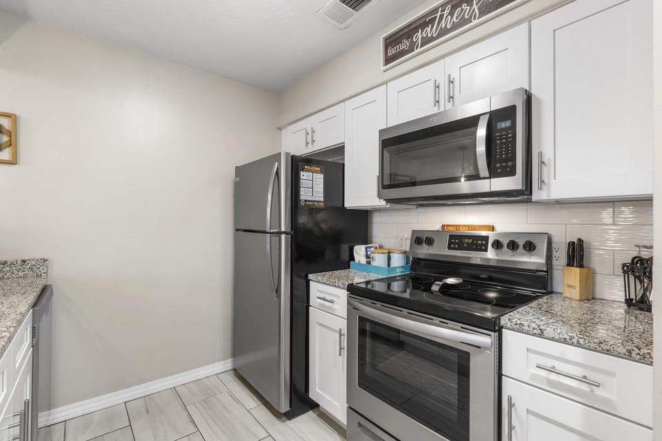 Fully stocked kitchen