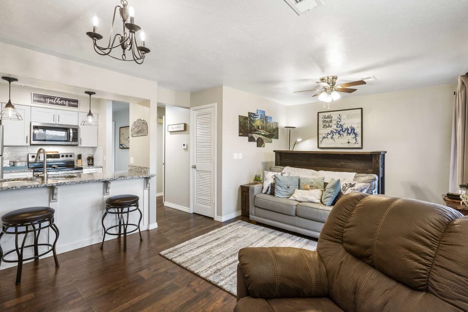 Living room with queen sofa sleeper