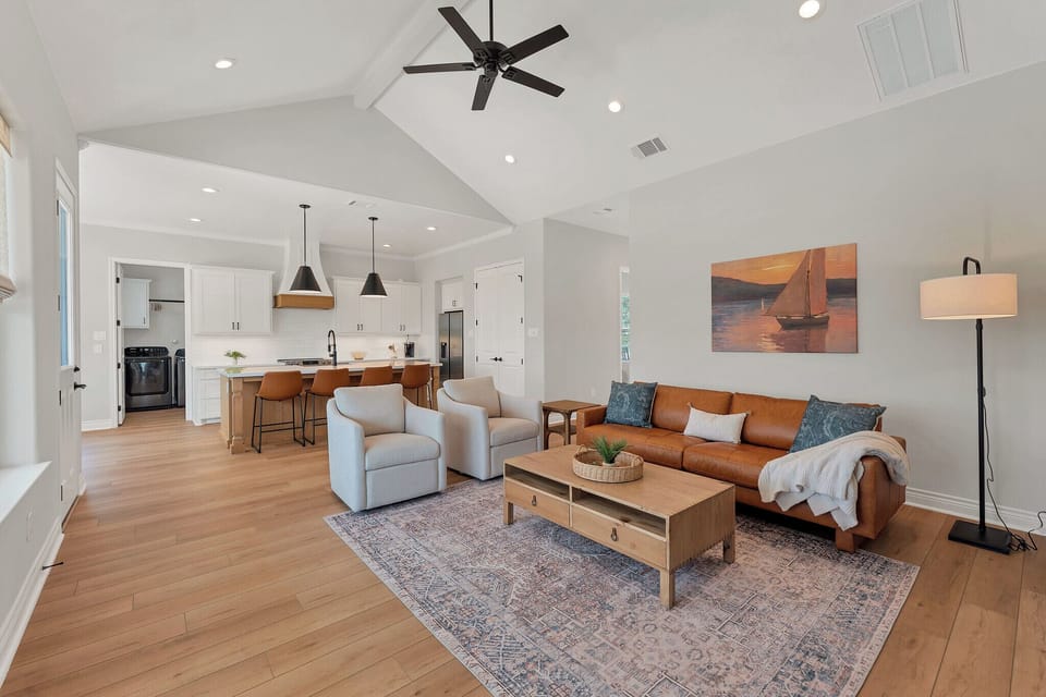 Modern open concept living area