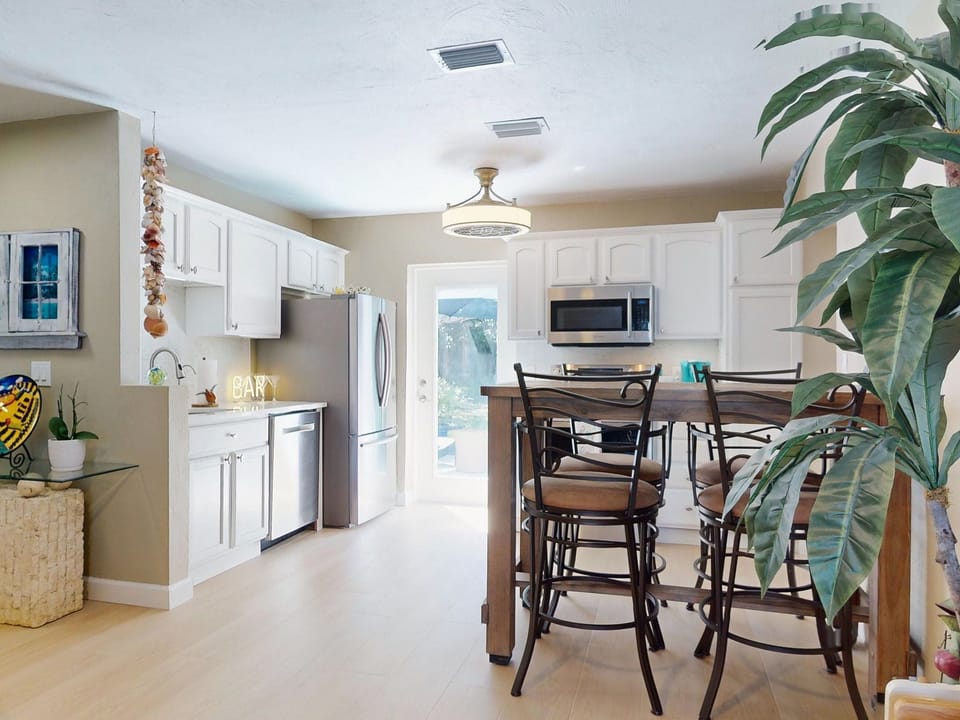 dining area and kitchen