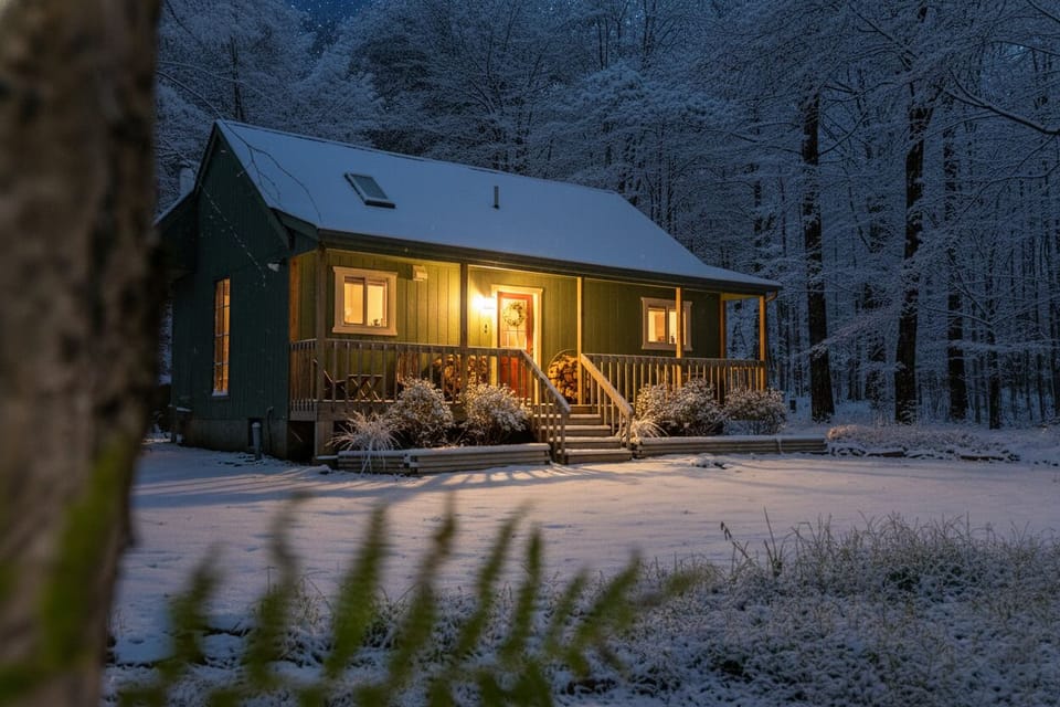 Winter magic in the Poconos - cozy up for a perfect evening!