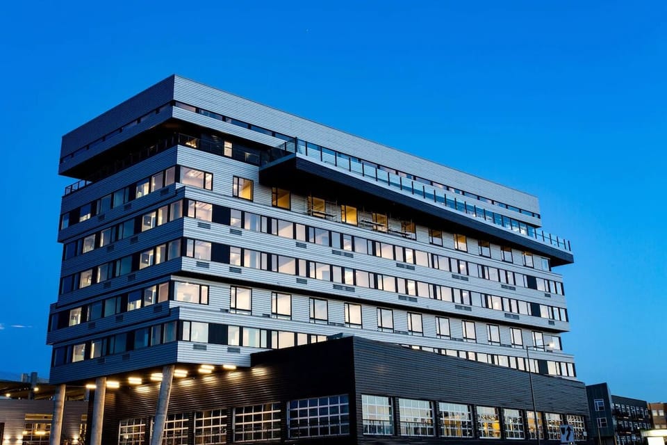 Arrive to sleek modern architecture and an elevated urban vibe