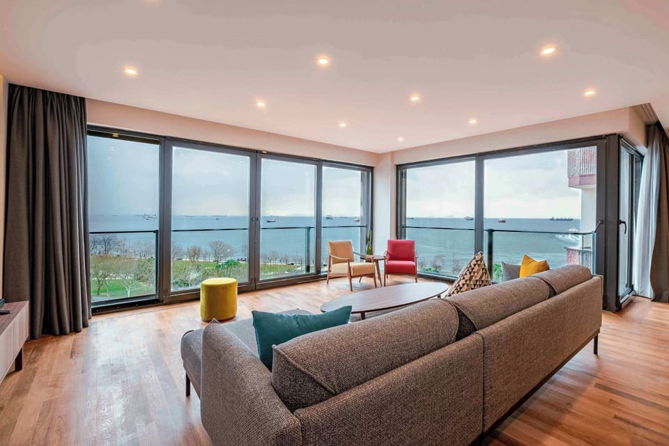 The sea view from living room