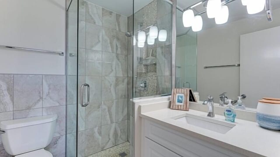 Guest Bathroom - Updated bathroom with walk-in shower