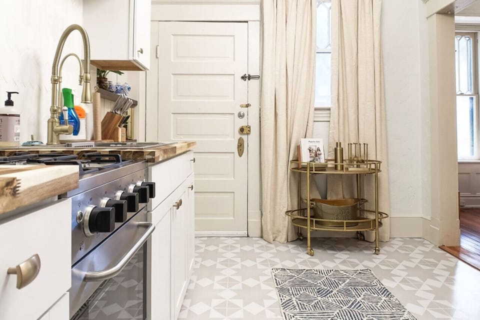Kitchen with gas range