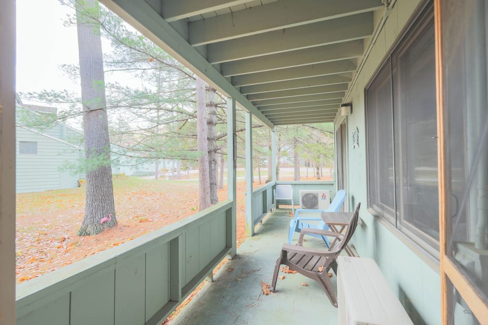 Walkout patio from living are to master bedroom