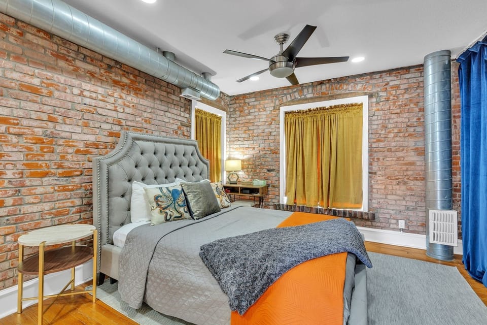 Indoors, Ceiling Fan, Home Decor, Bed, Bedroom