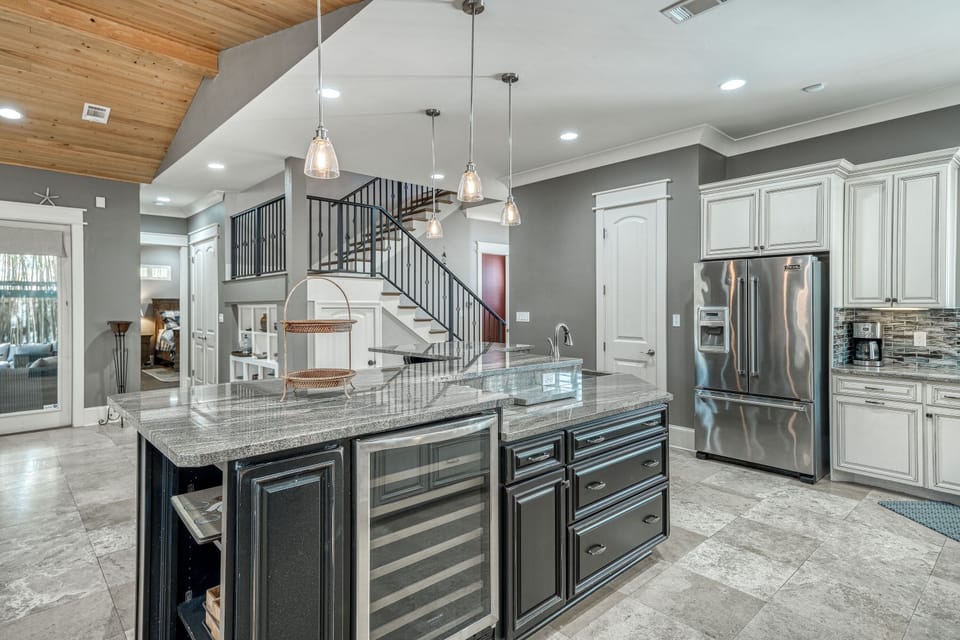 Separate beverage fridge available