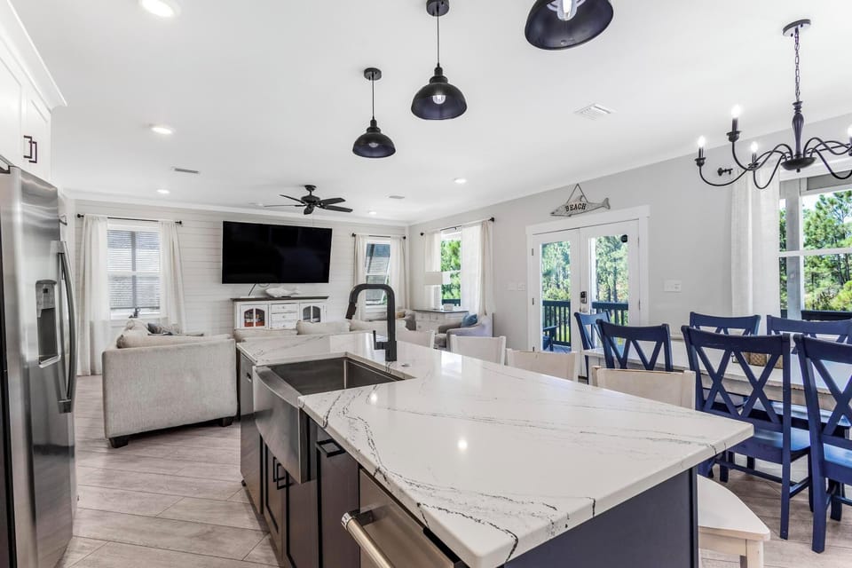 Kitchen and living area