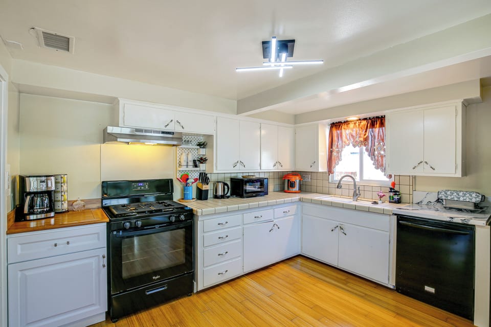 Kitchen | 2-Story Home | Window A/C Unit | Central Heat