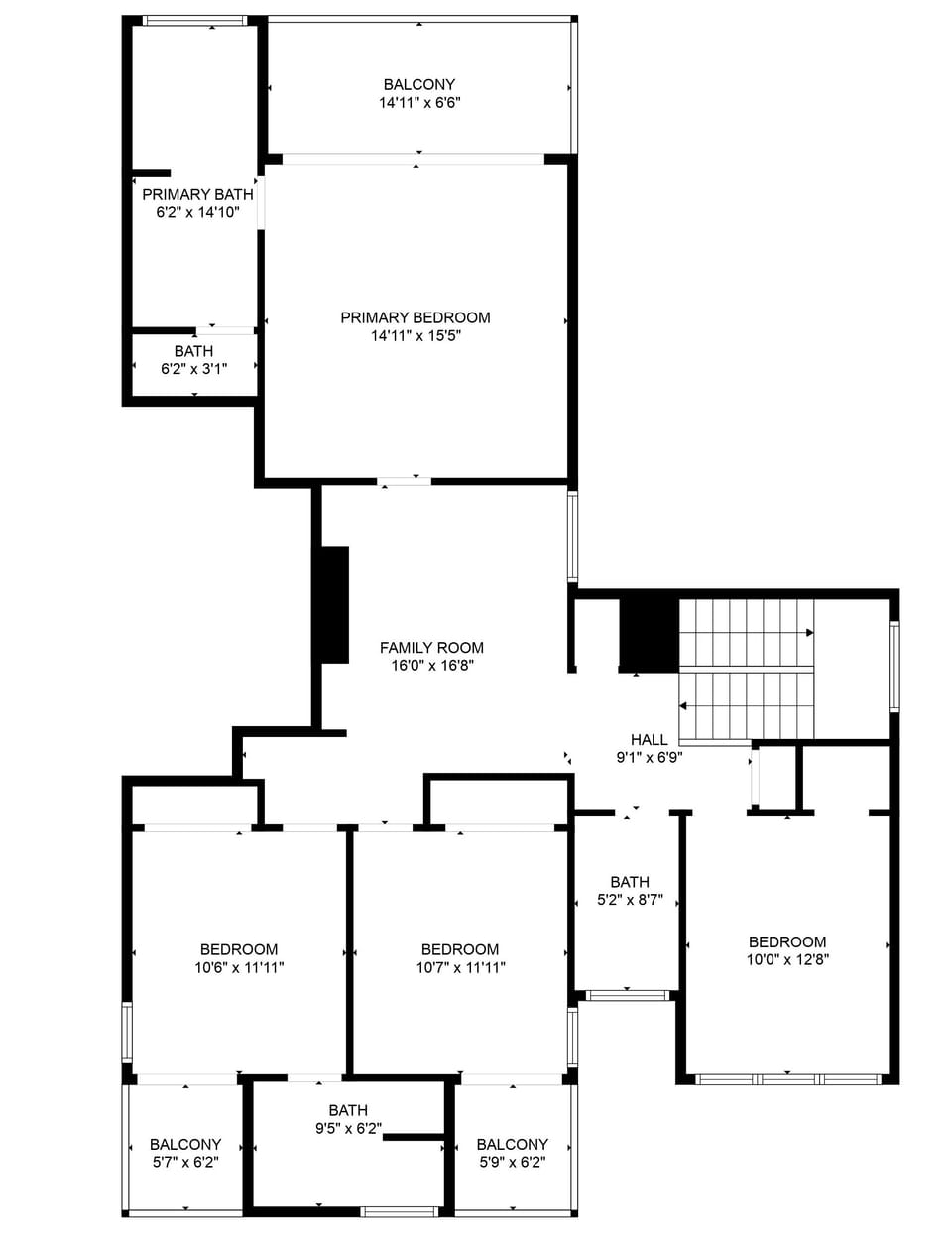 Upstairs Floorplan