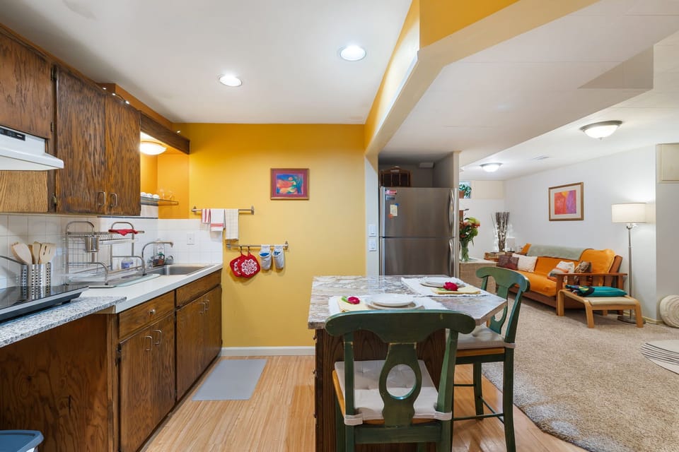 Open concept mid-century bohemian charm