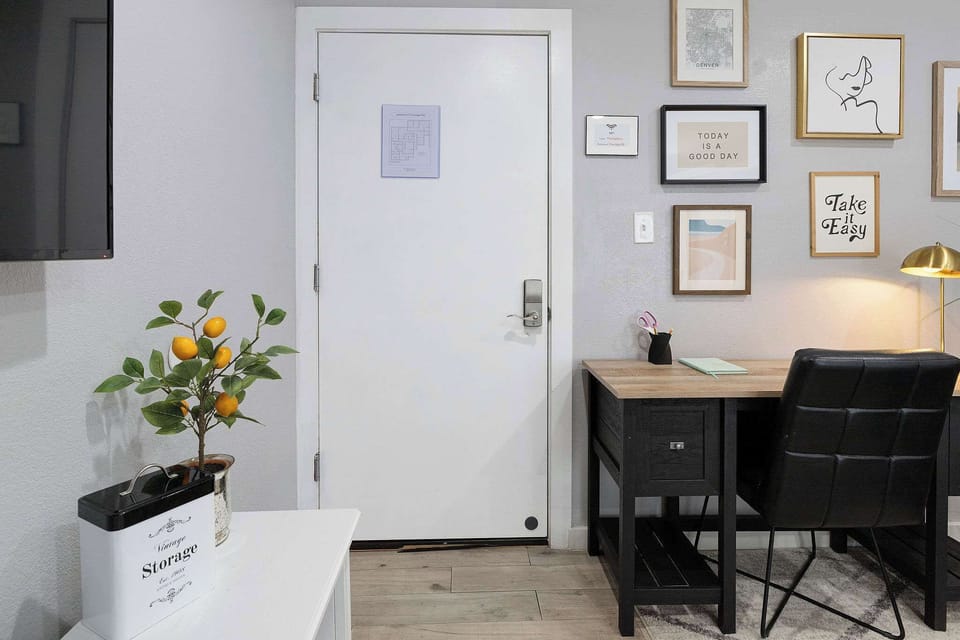 The front door enters to the living area.
