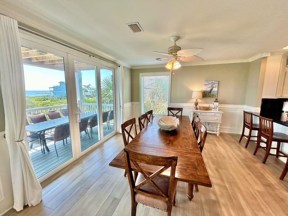Dining Table overlooking deck