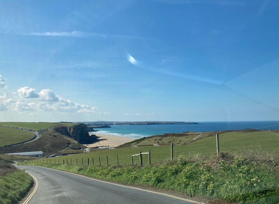 On the road to Watergate Bay