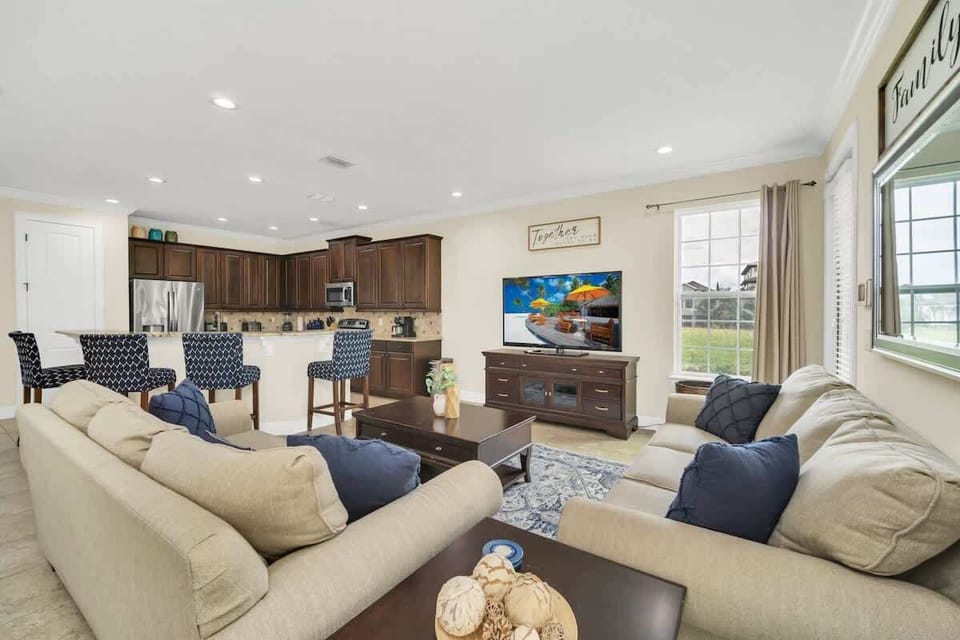Cozy Family Room – Comfortable Sofa and Love Seat