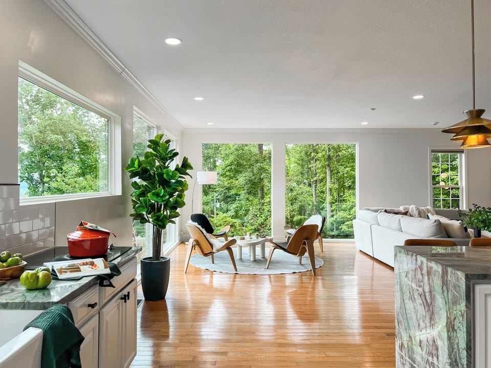 One of our favorites spots is the living room corner.