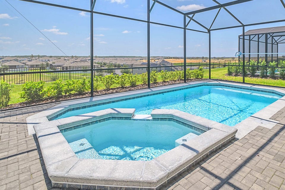 Take in the view from your private swimming pool or jacuzzi hot tub.