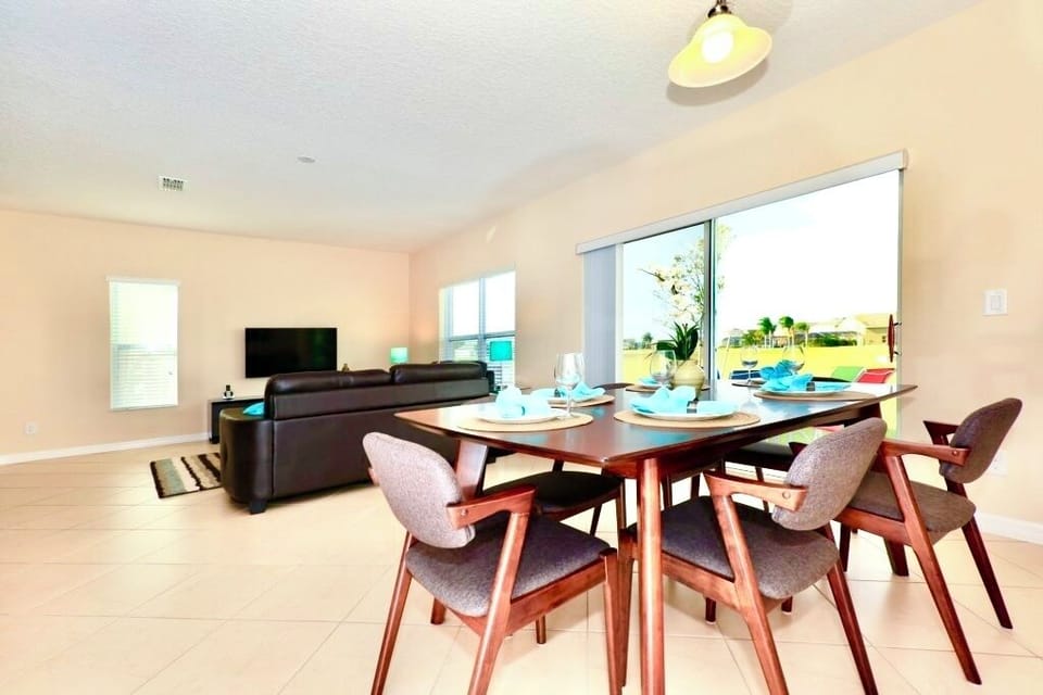 A more formal dining space