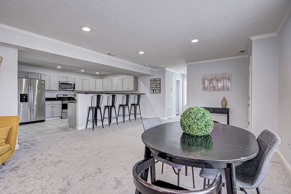 Open Dining Room & Kitchen With Seating For 8. 