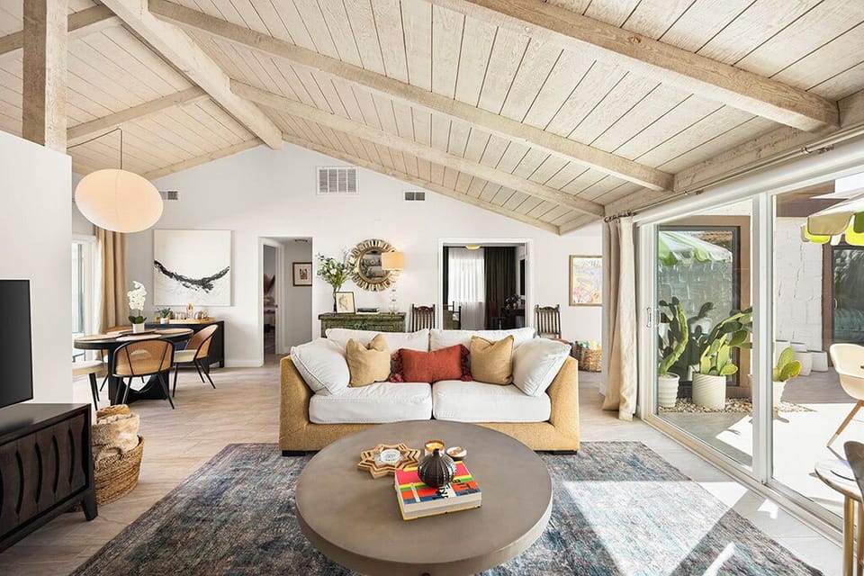 Main Living Area, with new sliders to both front and back patios.