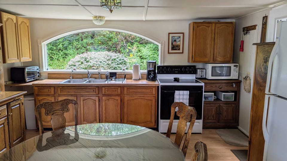A well equipped kitchen.