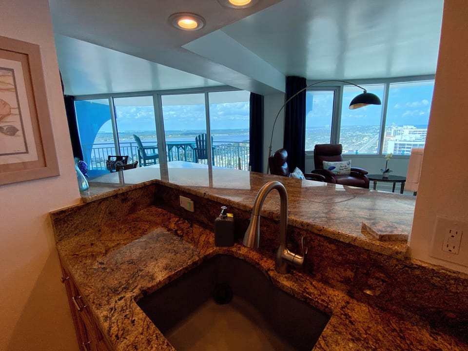 You will even enjoy great views from this open kitchen. 