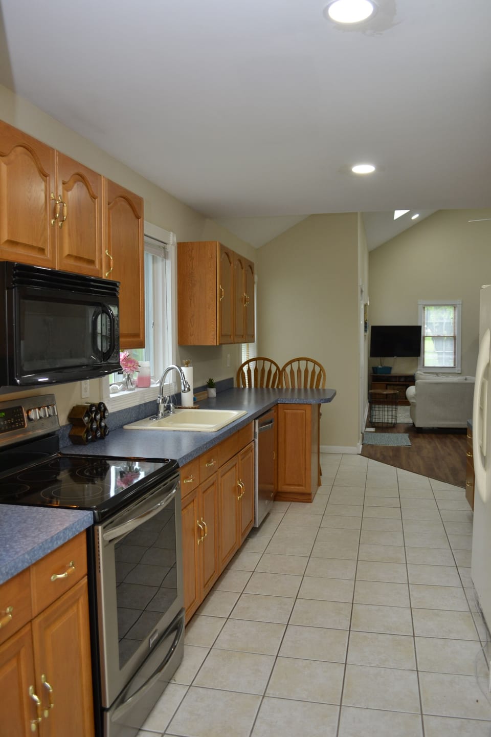 Galley Kitchen with dishwasher
